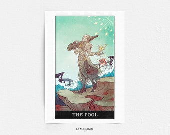 The Fool Tarot Card Printable Art Digital Print Instant Download