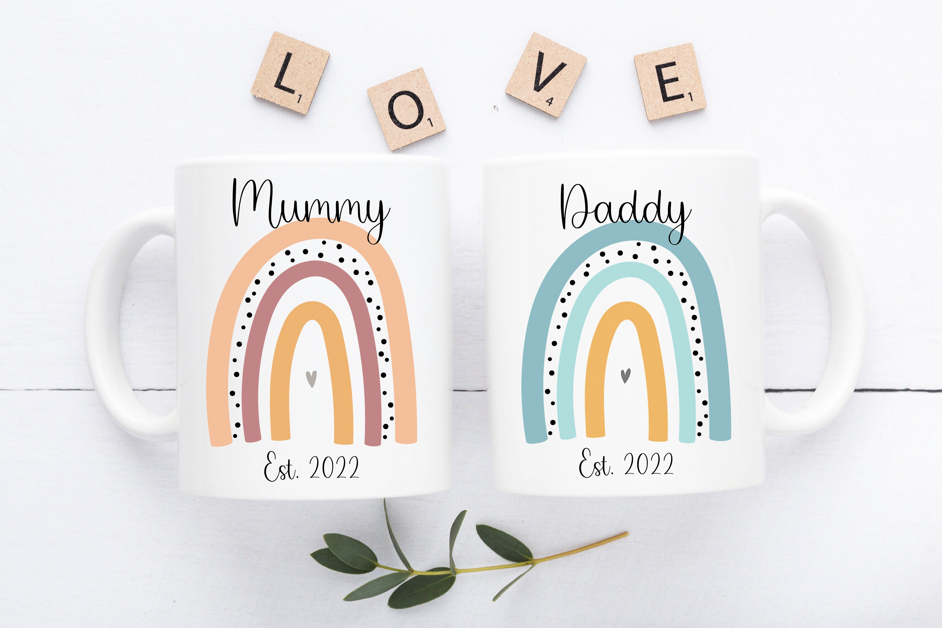 New Mummy and Daddy Personalised Mug Set Mummy Mug Daddy Etsy UK