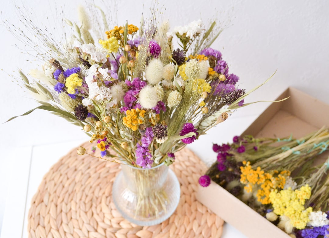 Letterbox Dried Flowers , Dry Flower Bunch, Do It Yourself, DIY Flower