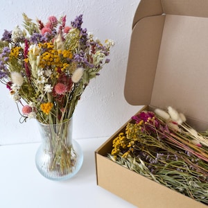 Boîte aux lettres Fleurs séchées, Bouquet de fleurs séchées, Décoration rustique, Jardinière à faire soi-même, Composition de fleurs stabilisées, Décoration de mariage