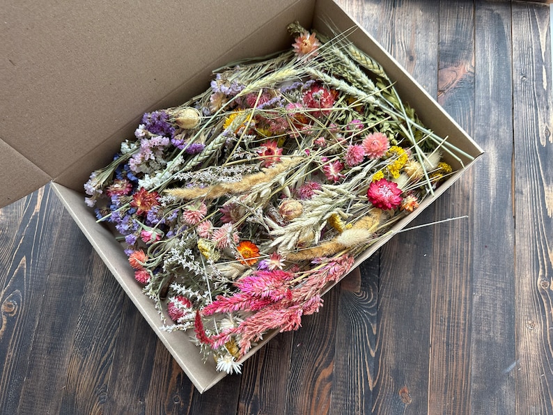 Dried Flower MEGA Box, Craft Pack, Mini Preserved Flower, Dry Flowers Epoxy Resin, Jewelry Craft, DIY Material, Candle Making image 2