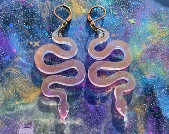 Snake acrylic earrings