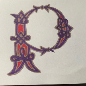 Calligraphie enluminée médiévale