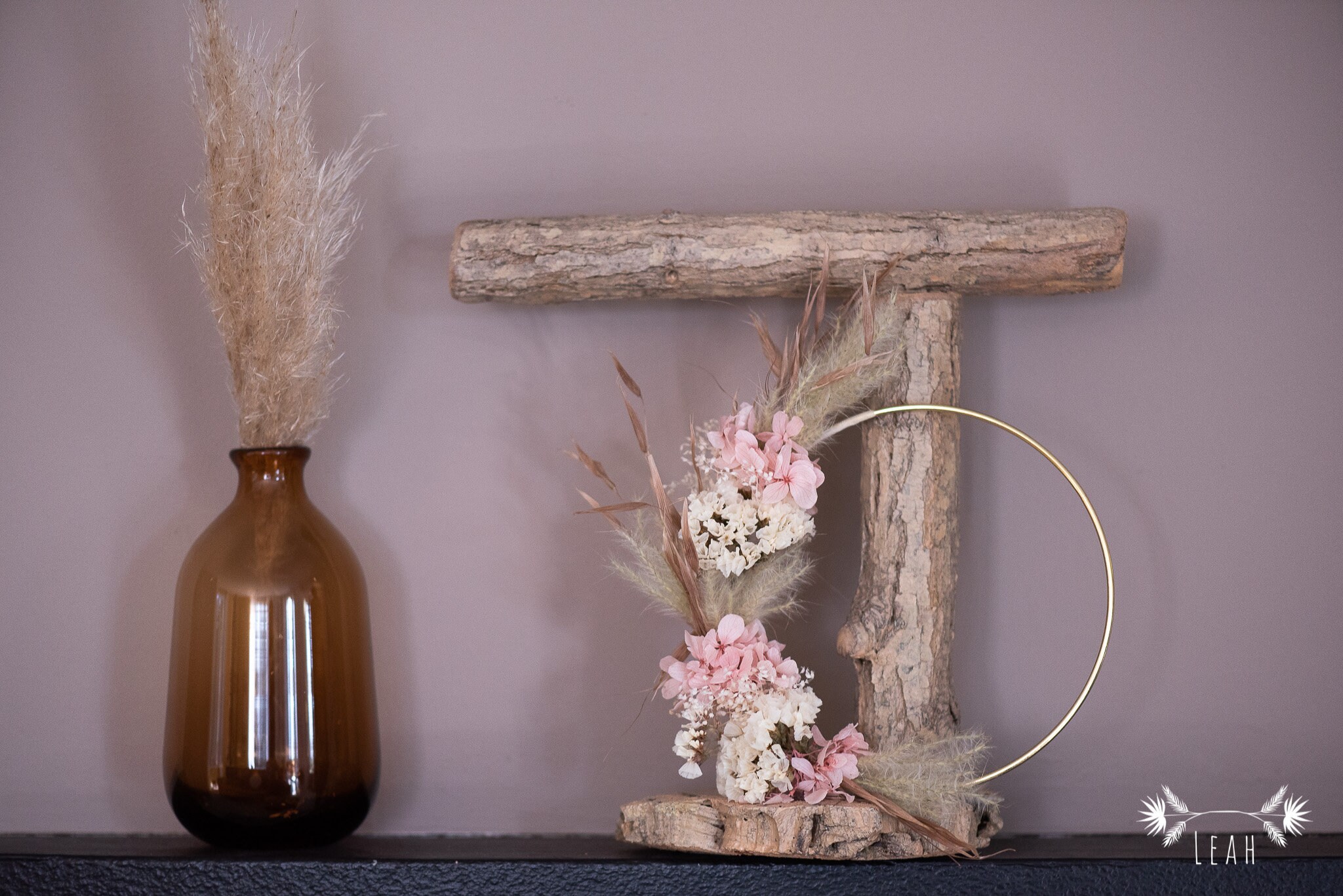 Couronne Murale en Fleurs Séchées // Inoke