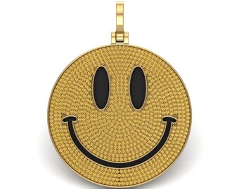 925 Sterling Silver Cubic Zirconia CZ Round Disc Smiley Face Emoji Bracelet 
