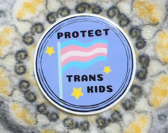Sticker Protect Trans Kids
