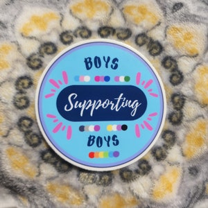 Boys Supporting Boys Sticker