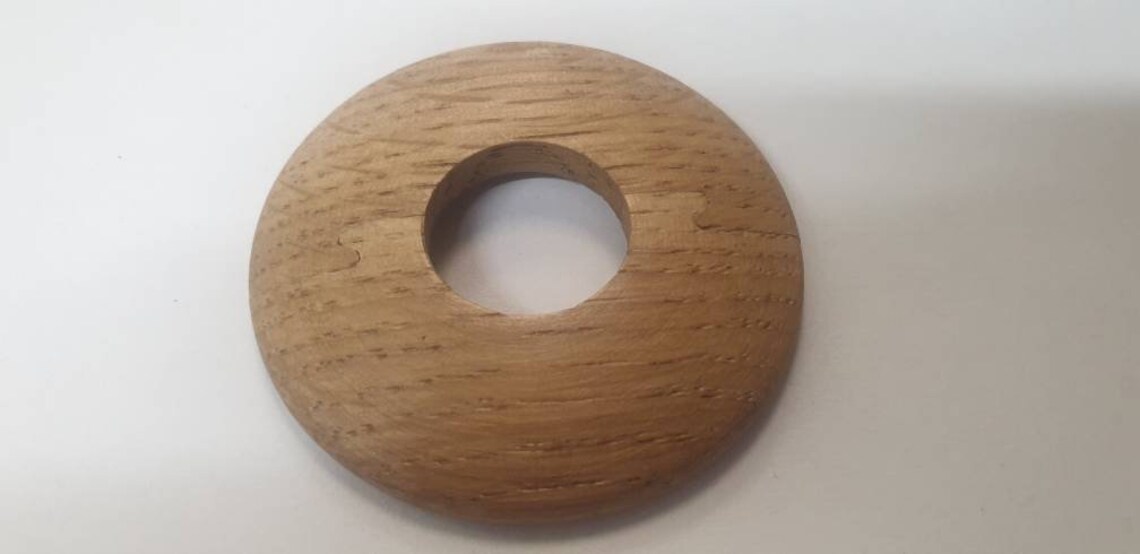 Wood Radiator Pipe Collar Solid Oak Cover 15mm to Fit Standard UK Pipes
