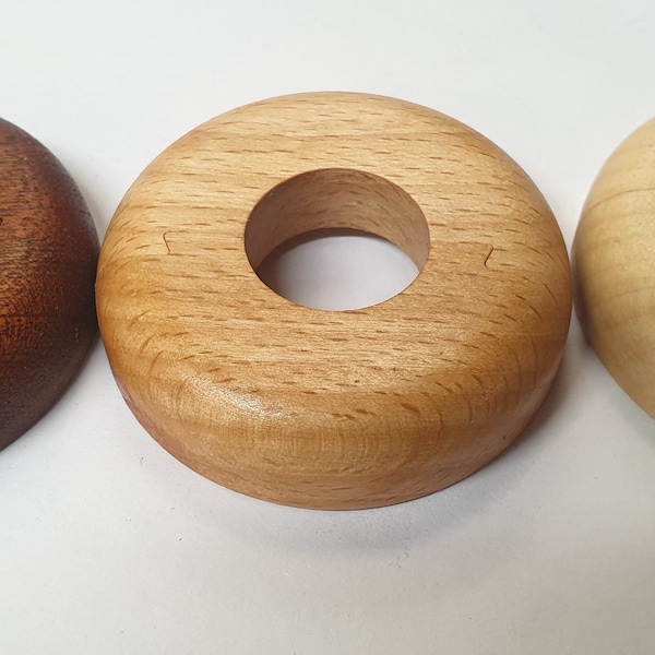 Radiator Pipe Rose Collar Solid Oak Cover 3 Colours Available To Fit Standard Pipes x2 Pack