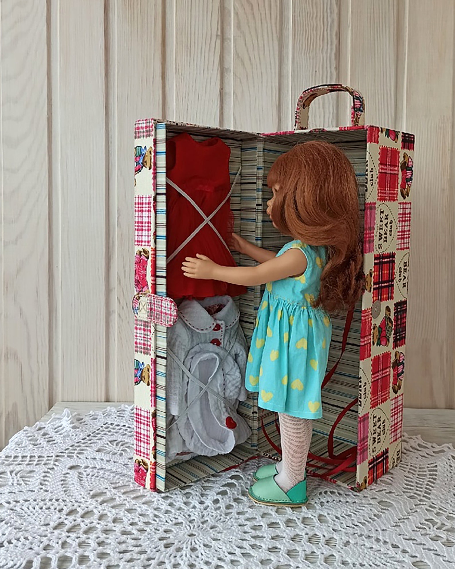 Decorative storage Box for Doll and her Clothes doll gift Etsy