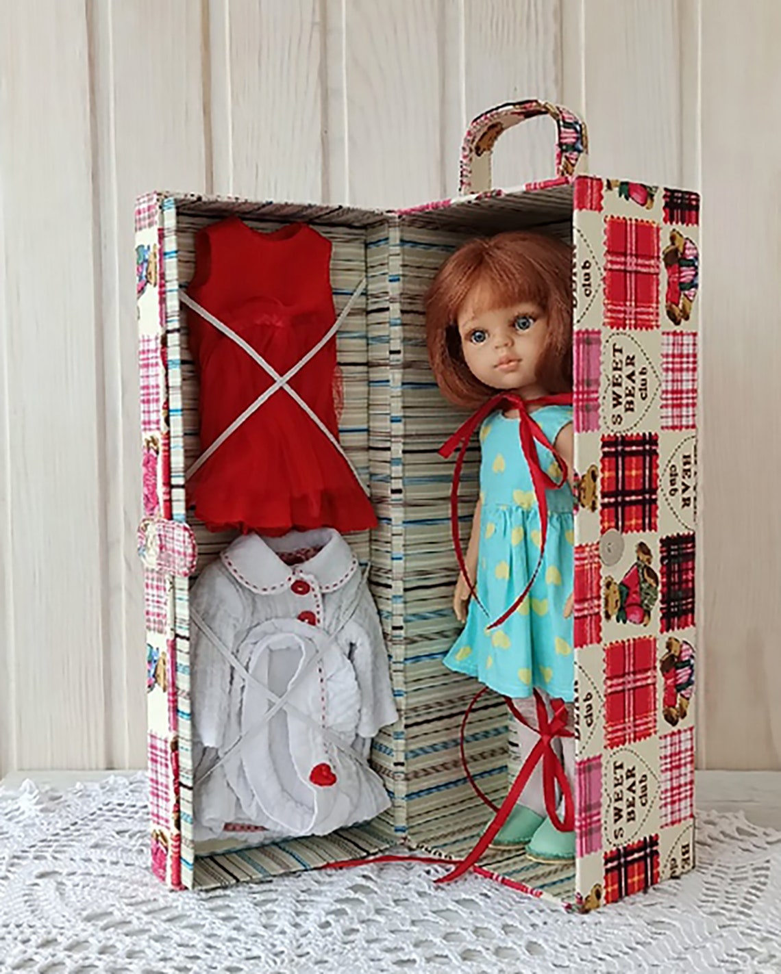 Decorative storage Box for Doll and her Clothes doll gift Etsy