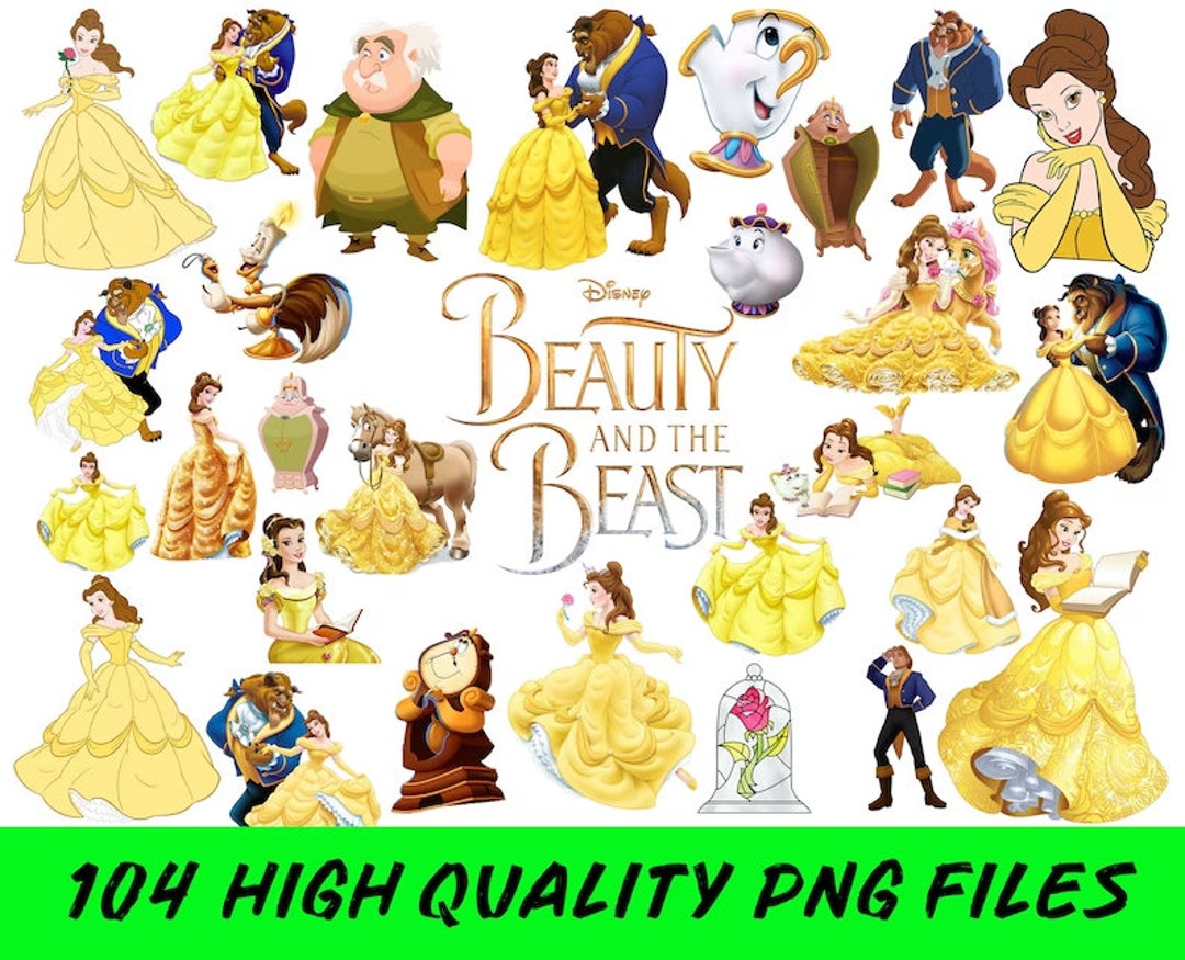 Beauty and the beast Clip art PNG images digital, Instant download ...