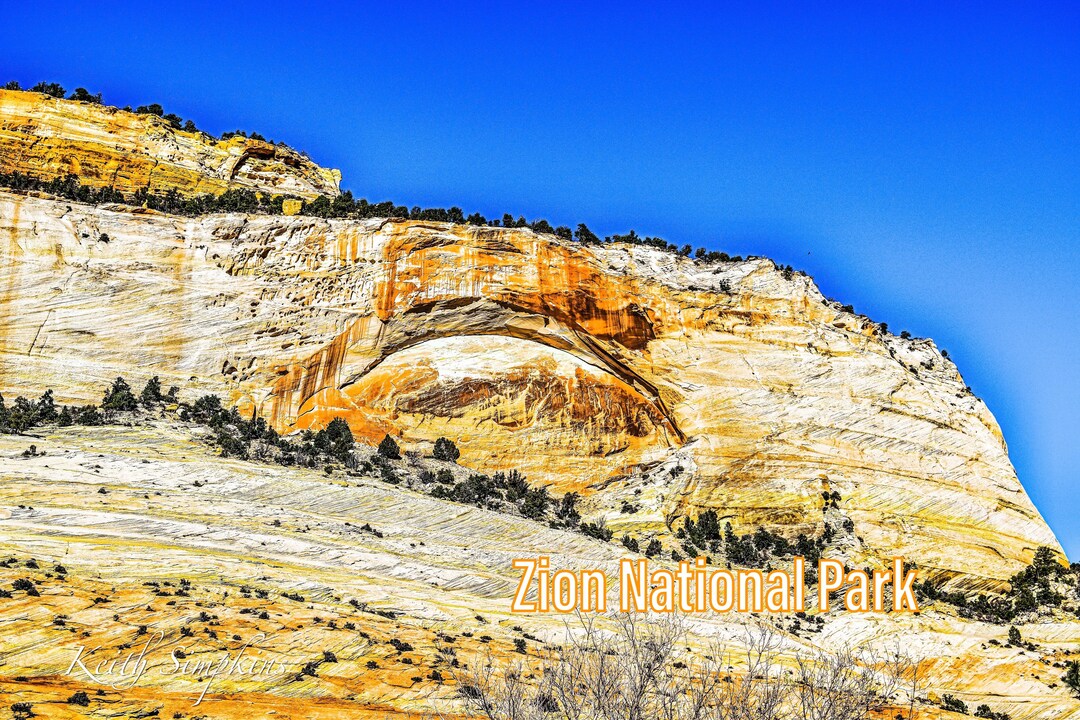 Zion National Park Postcard Original Art Postcard Landscape Etsy