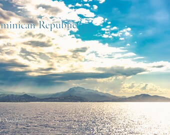 The Dominican Republic postcard (mountains), Landscape Postcards, Original Art Postcard