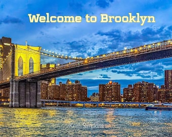 Brooklyn Bridge Postcard, NYC Night Cityscape Photography