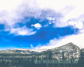 Rocky Mountain National Park Postcard, Colorado Landscape Photo