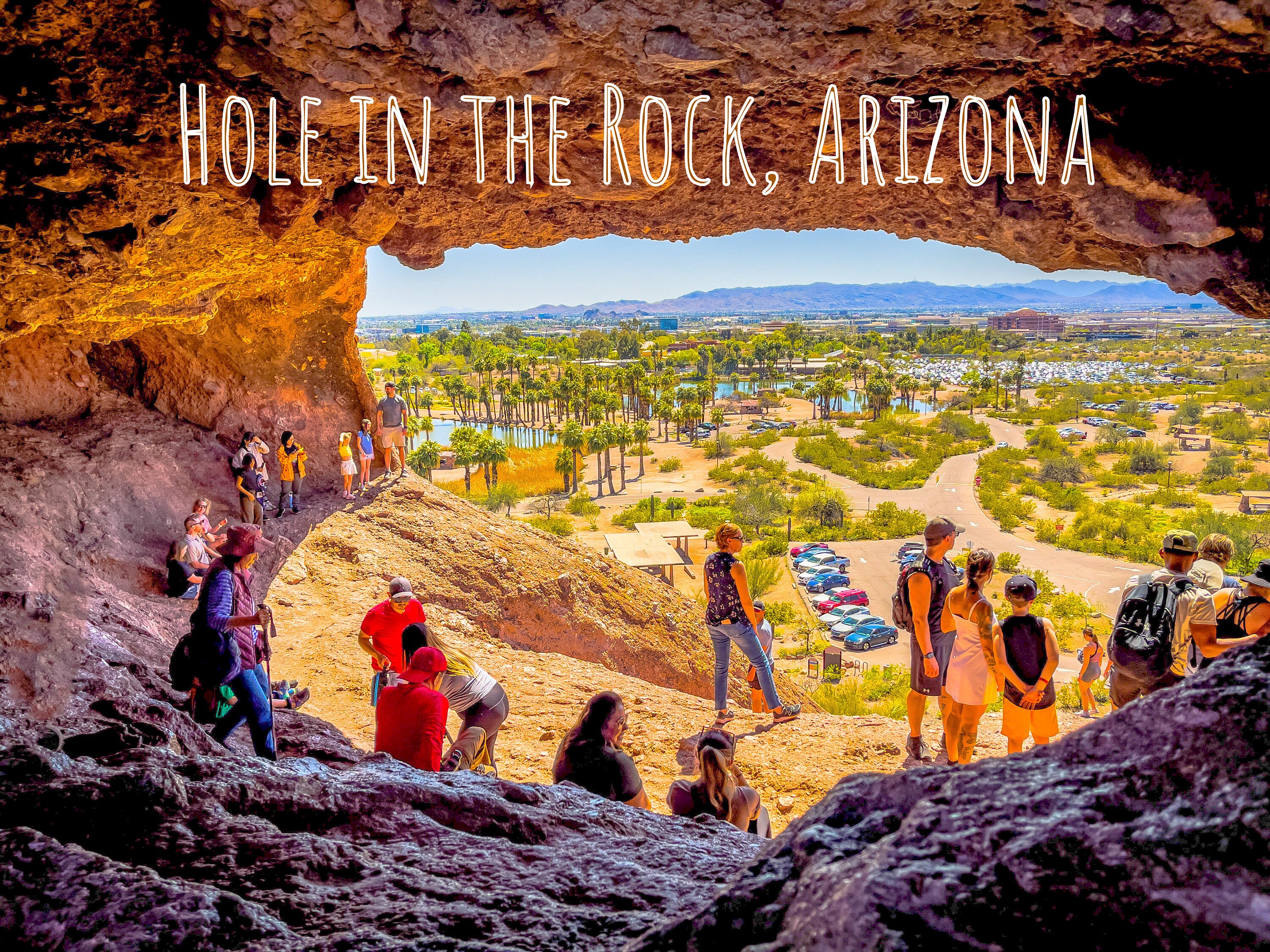 Hole in the Rock Postcard, Landscape Postcard, Original Art Postcard