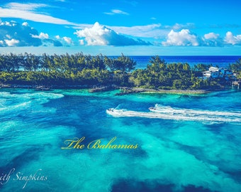 The Bahamas Postcard (two jet skis)