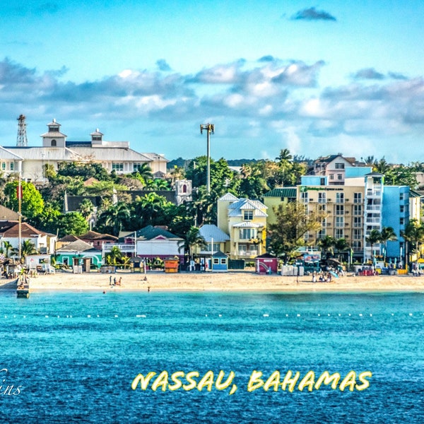 Nassau Bahamas Postcard, Landscape Photography Postcard, Original Art Postcard
