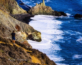 San Francisco Coastal Cliffs Photography Print, Ocean Landscape