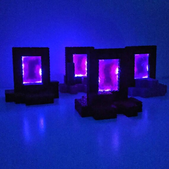 Minecraft Nether Portal Light Up Displays Etsy