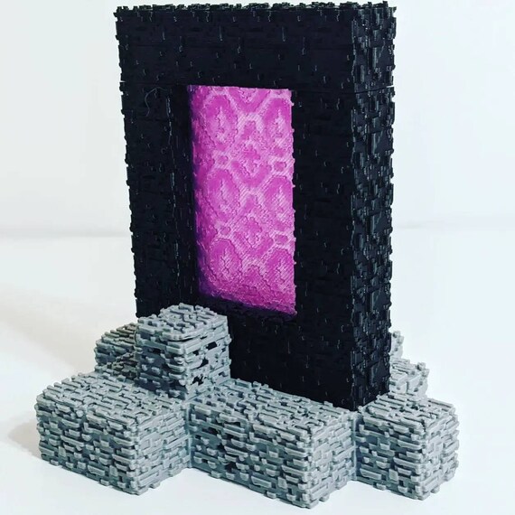 Minecraft Nether Portal Light Up Displays Etsy