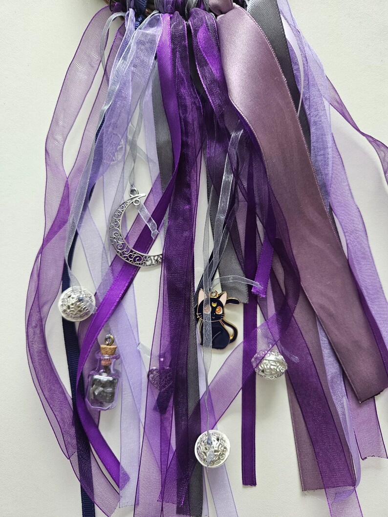 Wicca Witches Bells: Purple Ribbon, Charms and Crystals. Home ...