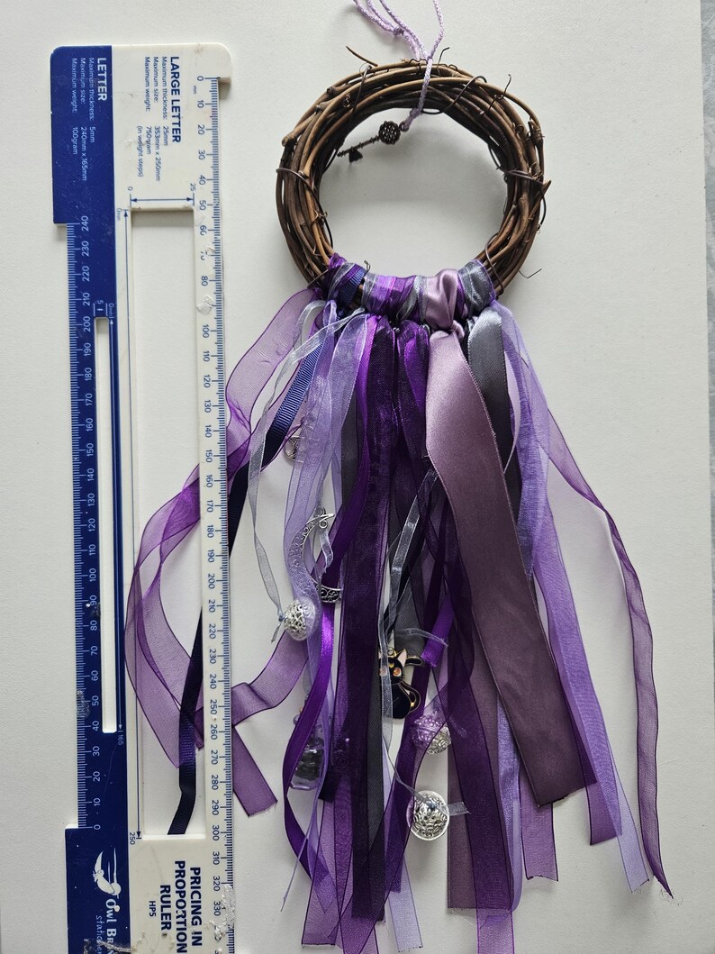 Wicca Witches Bells: Purple Ribbon, Charms and Crystals. Home ...