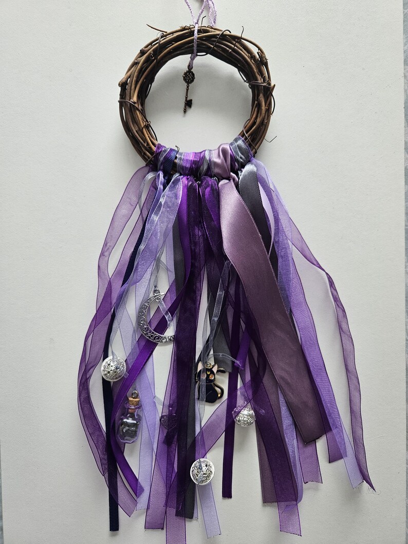 Wicca Witches Bells: Purple Ribbon, Charms and Crystals. Home ...