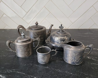 Vintage Quadruple Silver Tea Set