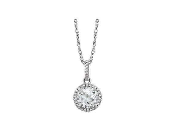 Sterling silver white sapphire necklace store