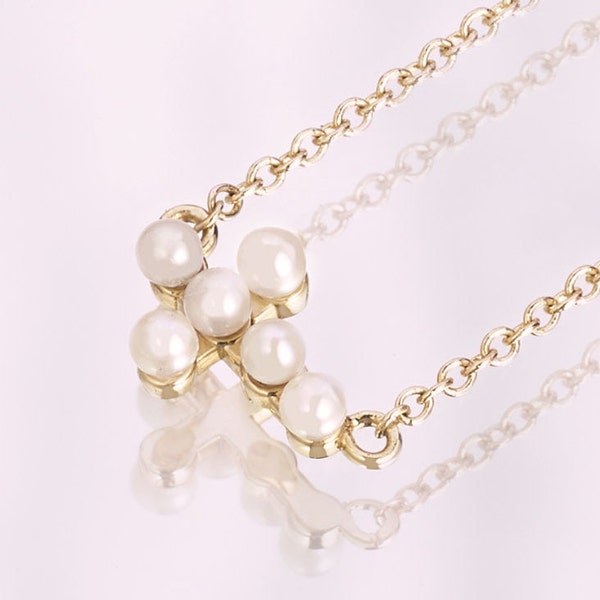 Pearl Cross Necklace - Etsy