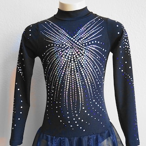 Abito da pattinaggio artistico/danza per bambini, taglia XL.