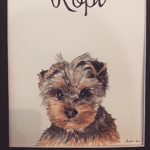 Water color pet portrait.