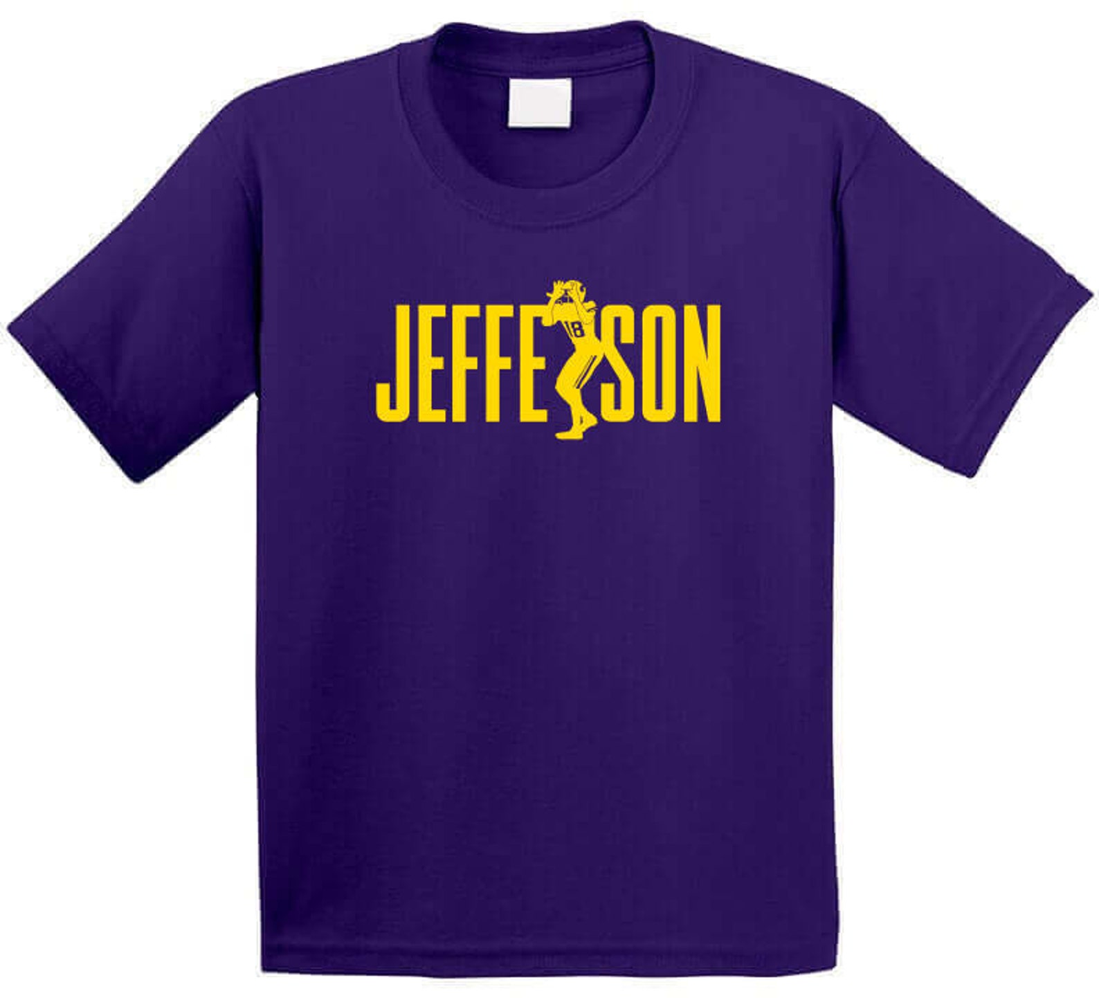 Justin Jefferson Silhouette Griddy Football Fan T Shirt | Etsy