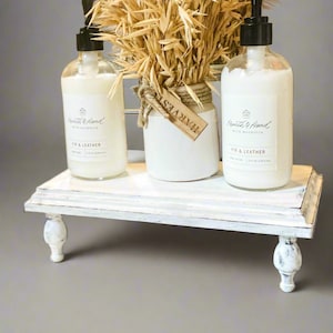 handmade Decorative wooden stand for soap and decor