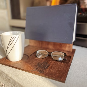Book valet, book triangle, book page holder, book rest, reader Christmas gift, book stand, Personalized book holder, Xmas gift for reader