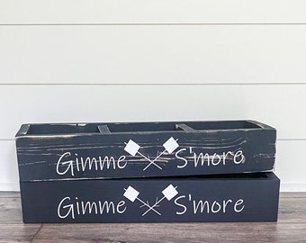 S'mores Box, Smore Carrier, Smore Tray, Smore Station, Smore Caddy, Camping Gift, Backyard Entertaining, Hostess Gift, fire pit accessory
