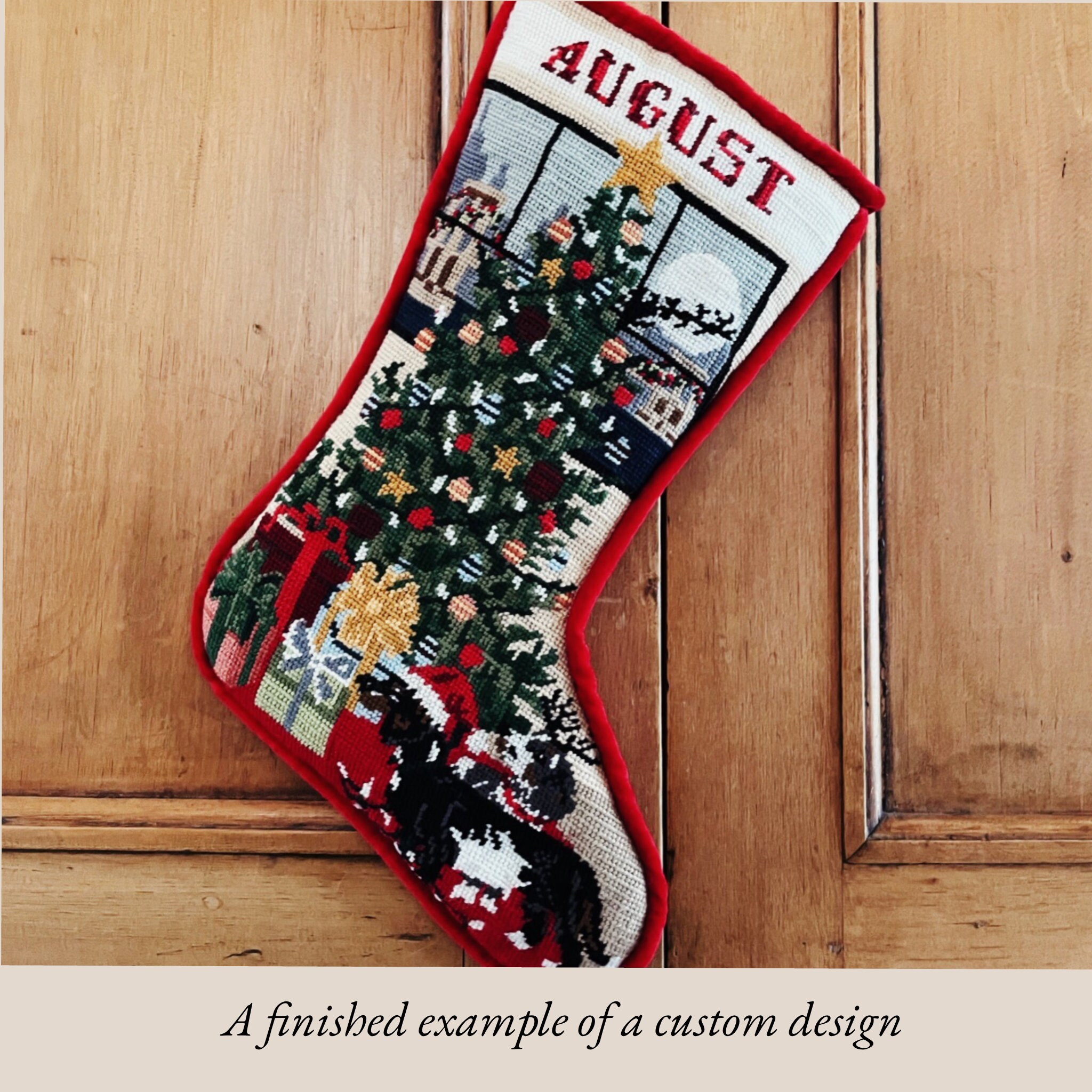 Cozy Hearth Needlepoint Christmas Stocking Kit Personalized Etsy UK