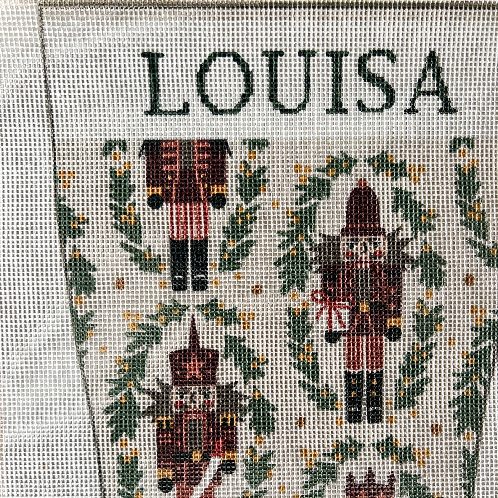 Nutcrackers Needlepoint Christmas Stocking Kit Personalized Etsy