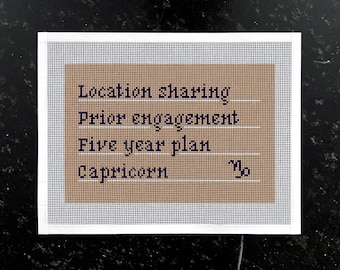 Capricorn Needlepoint Canvas Kit | Zodiac Astrology Design for Pillow or Frame