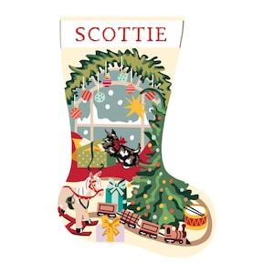 Toy Store Personalized Christmas Stocking Kit | Modern Needlepoint Canvas