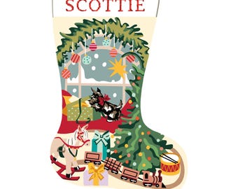 Toy Store Personalized Christmas Stocking Kit | Modern Needlepoint Canvas