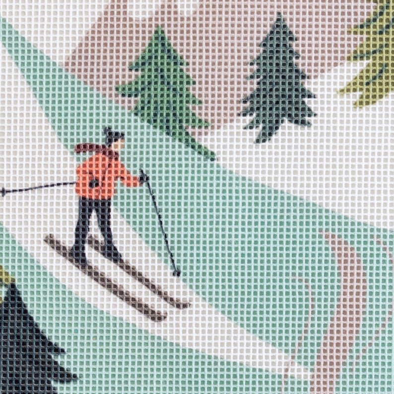Ski Slopes Needlepoint Christmas Stocking Kit Personalized - Etsy