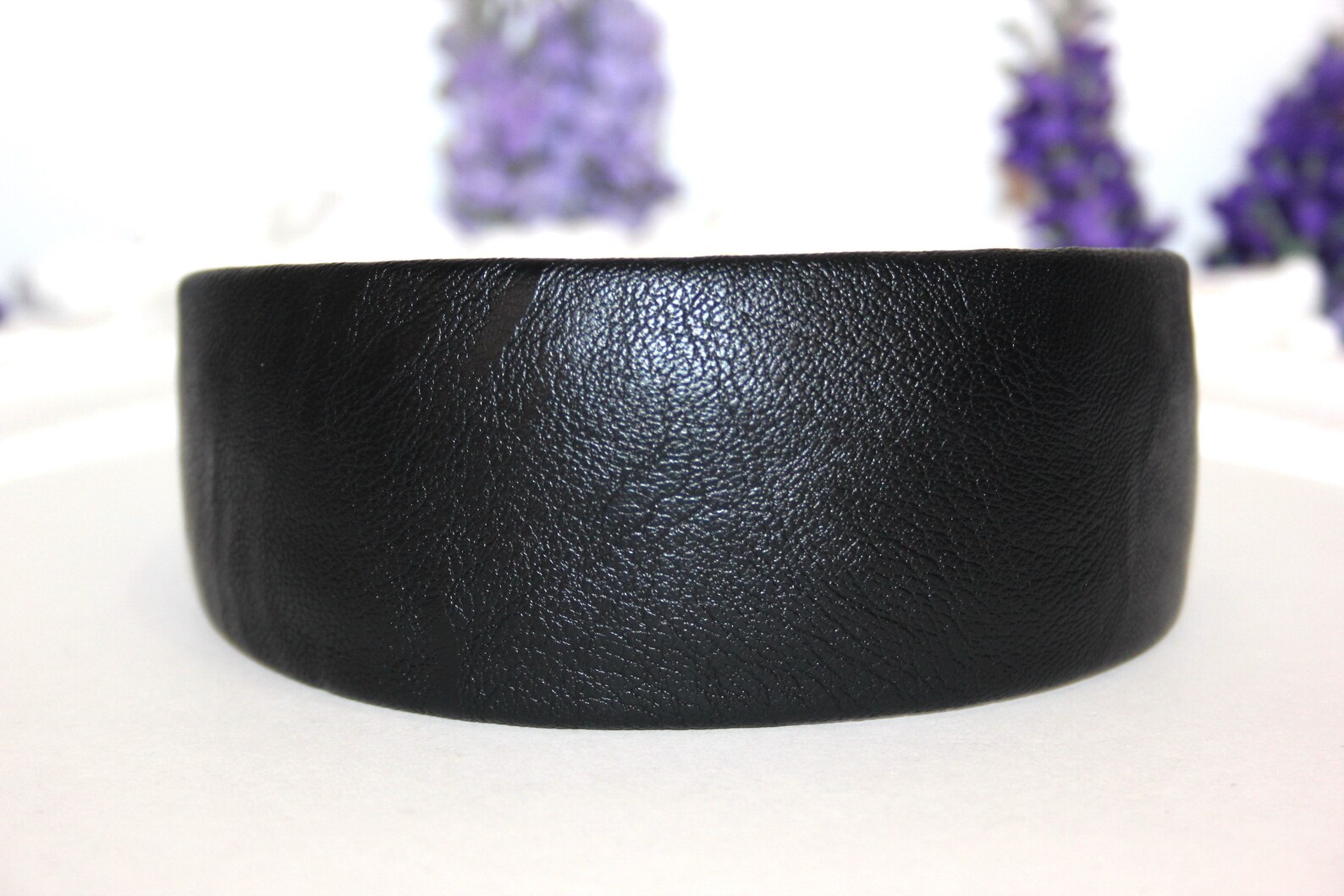 Black leather headband for women Classic Waldorf headband Etsy