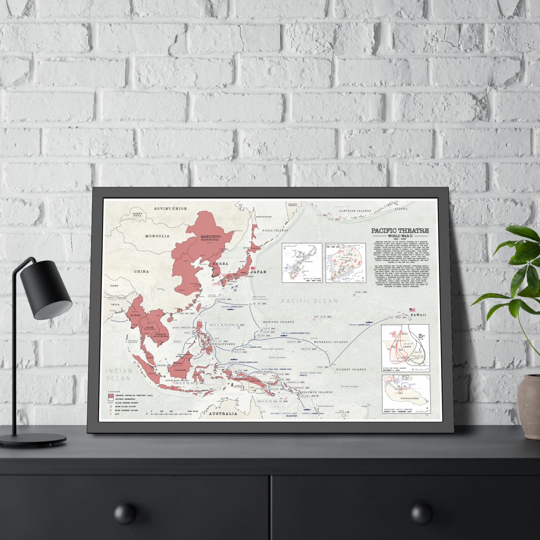 World War II Pacific Theater Map - Etsy