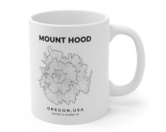 Benutzerdefinierte topografische Karte Kaffeetasse: USA Mountain Art