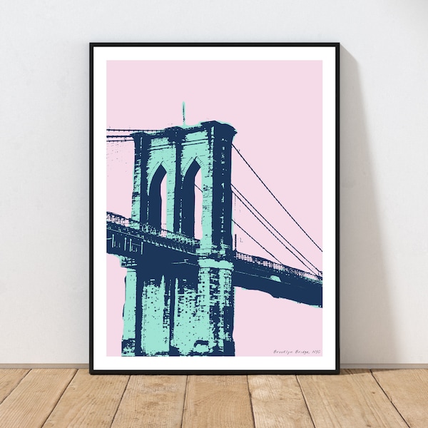 Brooklyn Bridge Art Print by Embarcadero Prints | Brooklyn Bridge Wall Art | New York City Art Print | NYC Wall Art Decor