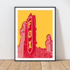 Atlanta Fox Theatre Art Print by Embarcadero Prints | Fox Theatre Wall Art | Atlanta Art Print | Georgia Wall Art Decor