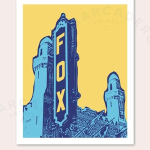 Atlanta Fox Theatre Art Print by Embarcadero Prints Fox Theatre Wall
